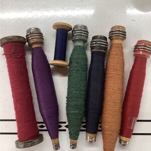 Vintage Thread Spools Set